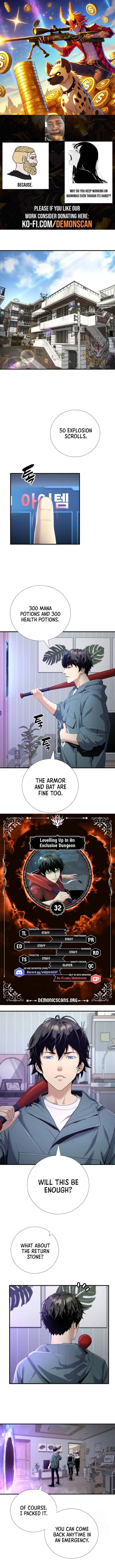 Levelling Up In An Exclusive Dungeon Chapter 32 - Page 1