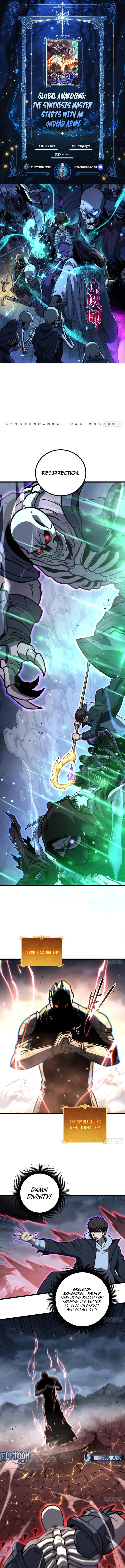 Global Awakening: The Synthesis Master Starts with an Undead Army Chapter 14 - Page 1